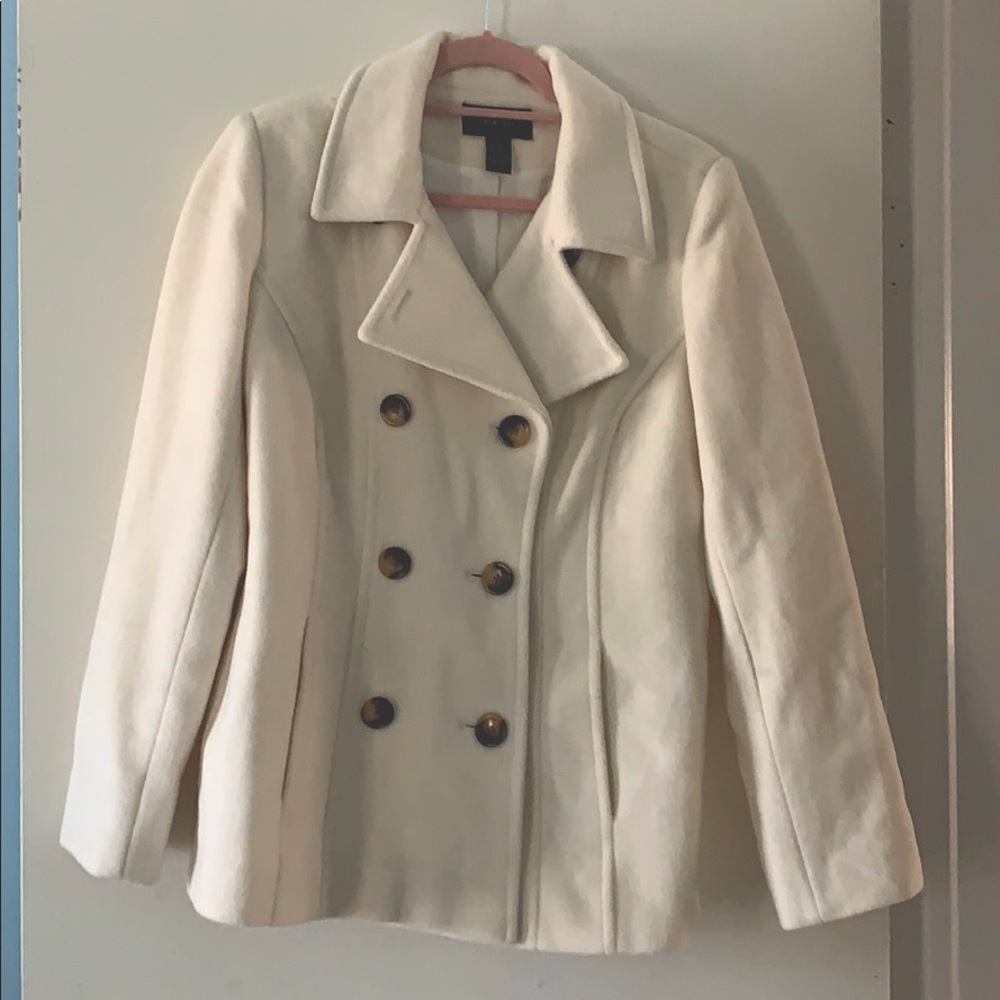 Off white pea coat